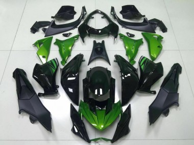 2013-2018 Kawasaki Z800 Motorcycle Fairing - Green Glossy Black Canada
