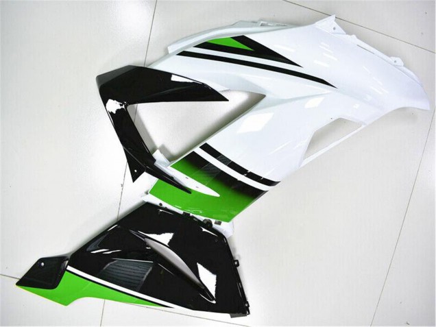 2013-2018 Kawasaki ZX6R Motorcycle Fairings - Green White Glossy Black Canada