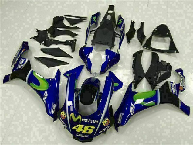 2015-2019 Yamaha YZF R1 Motorcycle Fairings - Blue Silver Black Green MoviStar Canada