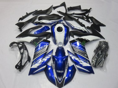 2015-2018 Yamaha YZF R3 Motorcycle Fairings - Blue White Black Green Monster Canada