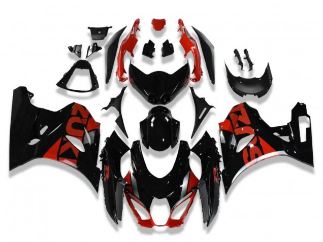2017-2024 Suzuki GSXR 1000 Motorcycle Fairings - Glossy Black Red Canada