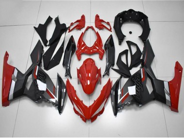 2018-2024 Kawasaki EX400 Motorcycle Fairings - Red Grey Black Canada