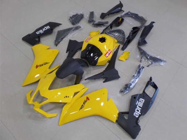 2012-2018 Aprilia RS4 50 125 Motorcycle Fairing - Yellow Matte Black Canada