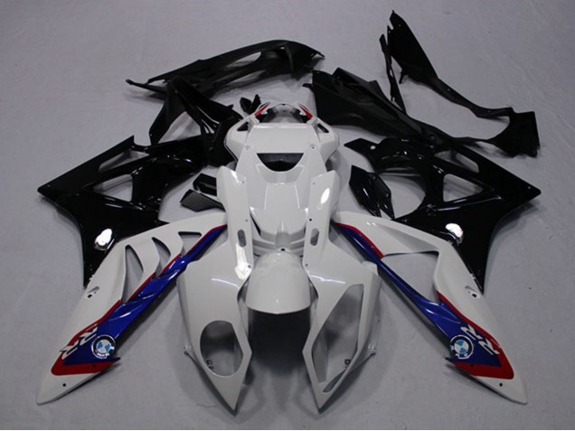 2009-2014 BMW S1000RR Motorcycle Fairings - White Blue Glossy Black Canada