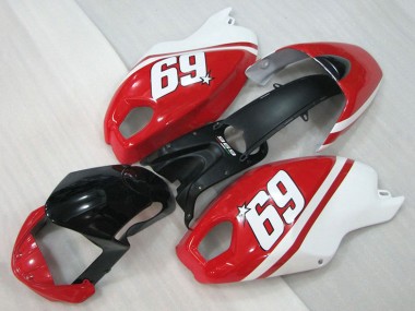 2008-2012 Ducati Monster 696 Motorcycle Fairings - White Red Glossy Black 69 Canada
