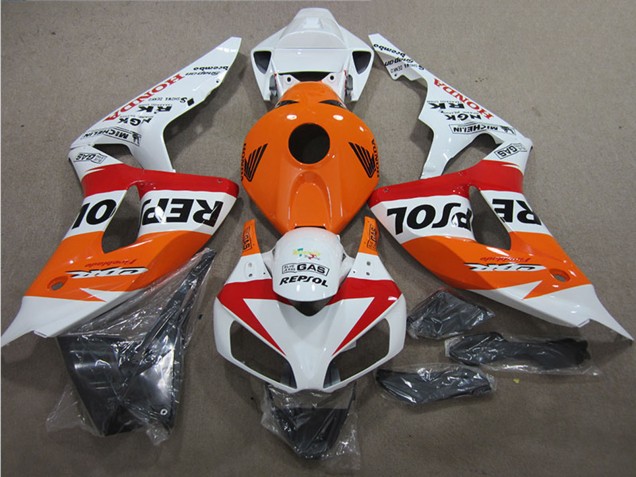 2006-2007 Honda CBR1000RR Motorcycle Fairings - White Orange Red Black Repsol Canada