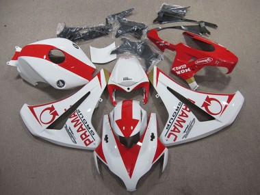 2008-2011 Honda CBR1000RR Motorcycle Fairings - White Red Pramac Canada