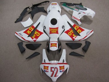 2008-2011 Honda CBR1000RR Motorcycle Fairings - White Red Yellow San Carlo 52 Canada