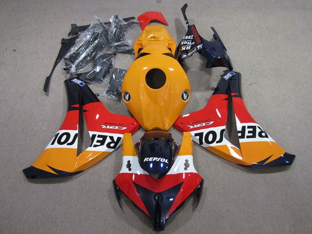 2008-2011 Honda CBR1000RR Motorcycle Fairings Kits - Orange White Red Glossy Black Repsol Canada