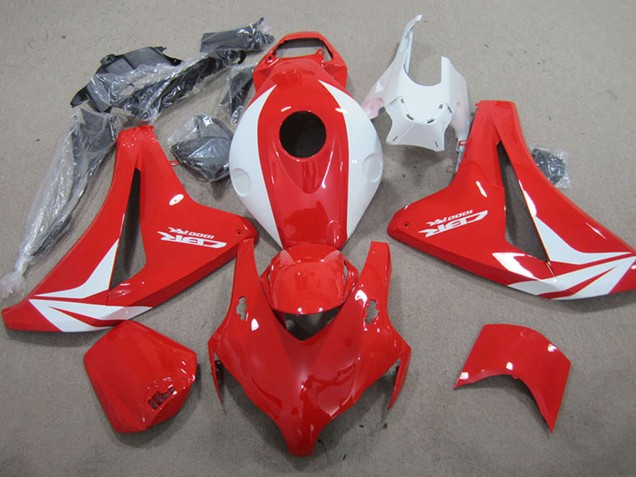 2008-2011 Honda CBR1000RR Motorcycle Fairings - White Red Fireblade Canada