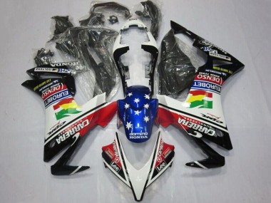 2013-2015 Honda CBR500R Motorcycle Fairings - White Red Blue Glossy Black Star Carrera Lee DENSO EuroBet Canada
