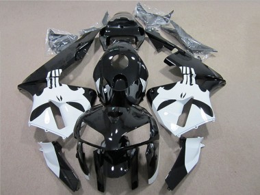2005-2006 Honda CBR600RR Motorcycle Fairing - Glossy Black White Canada