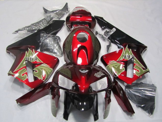 2005-2006 Honda CBR600RR Motorcycle Fairing - Black Red Canada