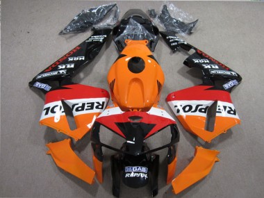 2005-2006 Honda CBR600RR Motorcycle Fairings Kits - Orange White Red Glossy Black Repsol Canada