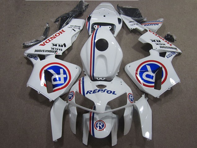 2005-2006 Honda CBR600RR Motorcycle Fairings - White Blue Repsol Canada