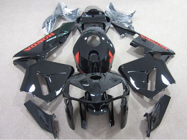 2005-2006 Honda CBR600RR Motorcycle Fairings - Black with Red Canada