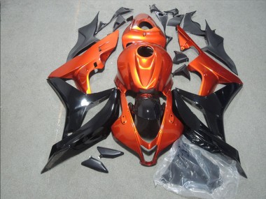 2007-2008 Honda CBR600RR Motorcycle Fairings - Orange Glossy Black Canada