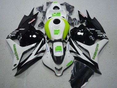 2009-2012 Honda CBR600RR Motorcycle Fairing - White Green Glossy Black Hannspree Canada