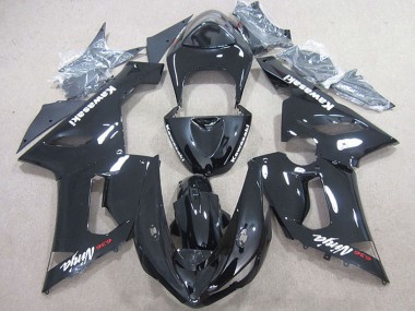 2005-2006 Kawasaki ZX6R Motorcycle Fairing - Glossy Black Canada