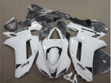 2007-2008 Kawasaki ZX6R Motorcycle Fairings - White Canada