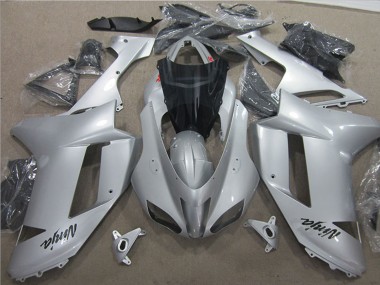 2007-2008 Kawasaki ZX6R Motorcycle Fairings - Silver Canada