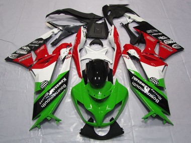 2009-2012 Kawasaki ZX6R Motorcycle Fairings - White Red Green Glossy Black Canada