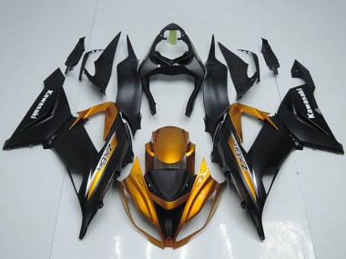 2013-2018 Kawasaki ZX6R Motorcycle Fairings - Matte Black Orange Canada