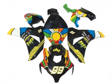 2008-2011 Honda CBR1000RR Motorcycle Fairings - Blue Yellow Green Red Black Color Wheel 99 Canada