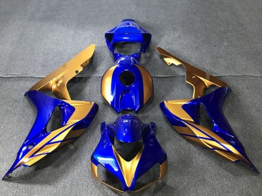 2006-2007 Honda CBR1000RR Motorcycle Fairings - Gold Blue Canada