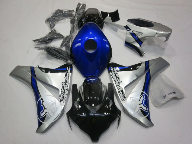 2006-2007 Honda CBR1000RR Motorcycle Fairings - Silver Blue Glossy Black TBR Canada