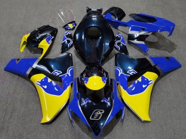 2008-2011 Honda CBR1000RR Motorcycle Fairing - Dark Blue Yellow Red Bull Canada