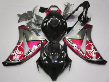 2008-2011 Honda CBR1000RR Motorcycle Fairings - Pink Grey Glossy Black Canada