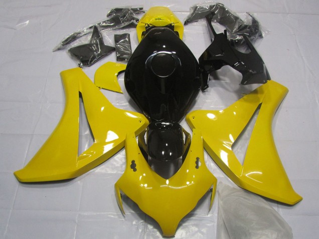 2008-2011 Honda CBR1000RR Motorcycle Fairing - Yellow Glossy Black Canada