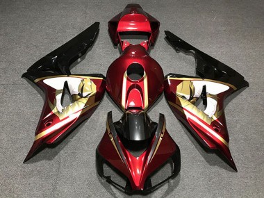 2006-2007 Honda CBR1000RR Motorcycle Fairings - Red White Gold Glossy Black Canada