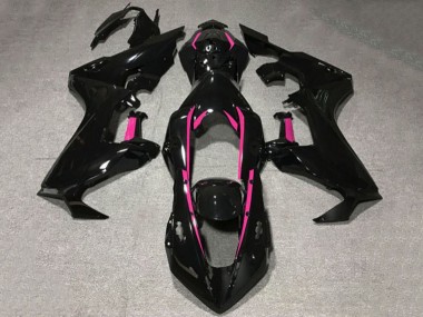 2017-2023 Honda CBR1000RR Motorcycle Fairings - Glossy Black Pink Lining Canada