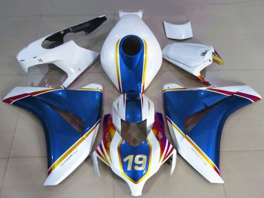 2008-2011 Honda CBR1000RR Motorcycle Fairings - White Blue Yellow Red 19 Canada