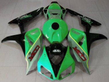 2006-2007 Honda CBR1000RR Motorcycle Fairings - Green Blue Glossy Black CBR Style Canada