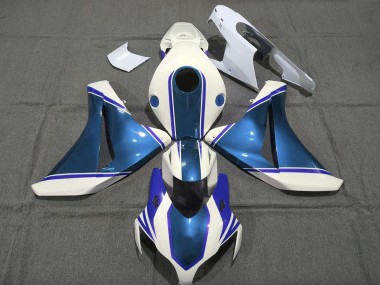 2008-2011 Honda CBR1000RR Motorcycle Fairings - White Glossy Pearl Blue Canada