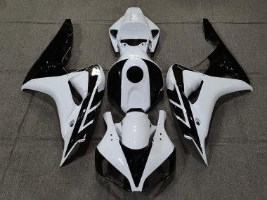 2006-2007 Honda CBR1000RR Motorcycle Fairing - White Glossy Black Canada