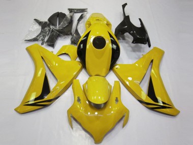 2008-2011 Honda CBR1000RR Motorcycle Fairings - Yellow Glossy Black OEM Style Canada
