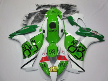 2012-2016 Honda CBR1000RR Motorcycle Fairings - White Green Red Go Fun Canada