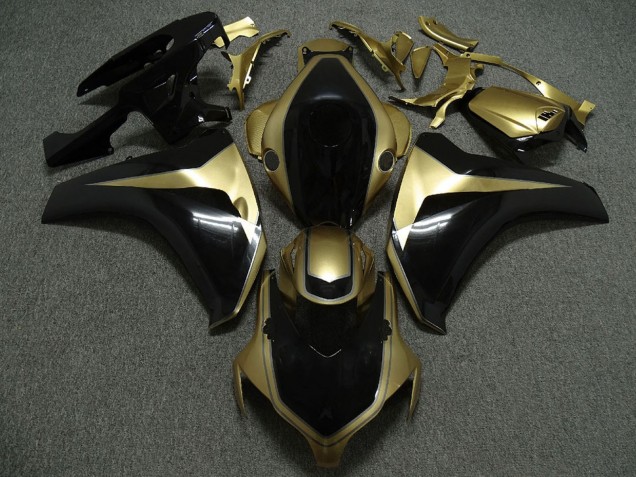 2008-2011 Honda CBR1000RR Motorcycle Fairings - Gold Glossy Black Canada