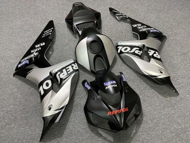 2006-2007 Honda CBR1000RR Motorcycle Fairings - Silver Matte Black Repsol Canada