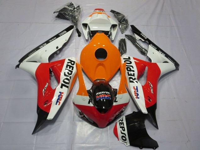 2006-2007 Honda CBR1000RR Motorcycle Fairings - Orange White Red Glossy Black Repsol HRC Canada