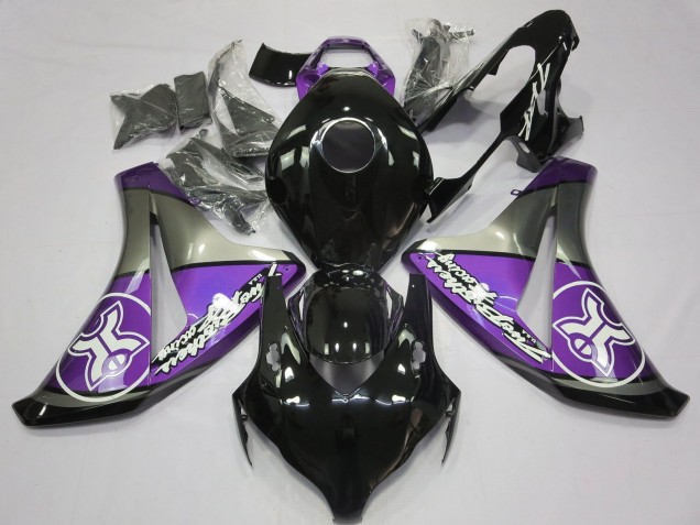 2008-2011 Honda CBR1000RR Motorcycle Fairings - Purple Grey Glossy Black Canada