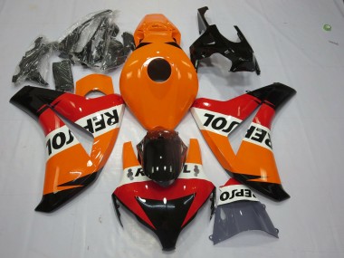 2008-2011 Honda CBR1000RR Motorcycle Fairing - Orange White Red Glossy Black Repsol Canada