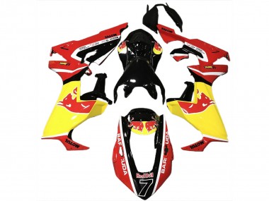 2017-2023 Honda CBR1000RR Motorcycle Fairings - Glossy Black Yellow Red Bull Canada
