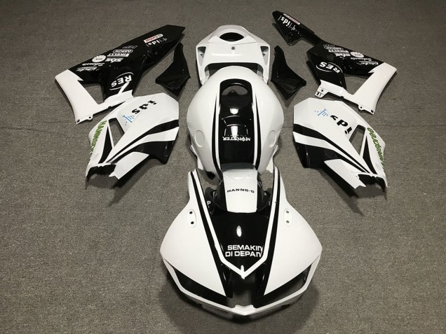 2013-2023 Honda CBR600RR Motorcycle Fairings - White Glossy Black Canada