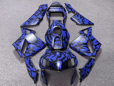 2003-2004 Honda CBR600RR Motorcycle Fairings - Blue Black Camouflage Canada