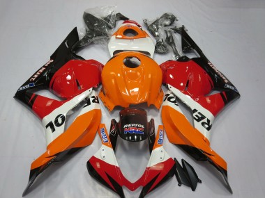 2009-2012 Honda CBR600RR Motorcycle Fairings - Orange White Red Glossy Black Repsol HRC Canada
